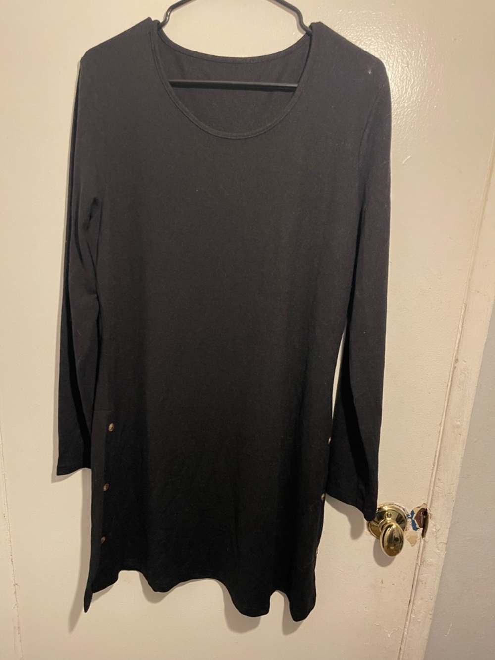 Black Long Sleeve Tunic Dress